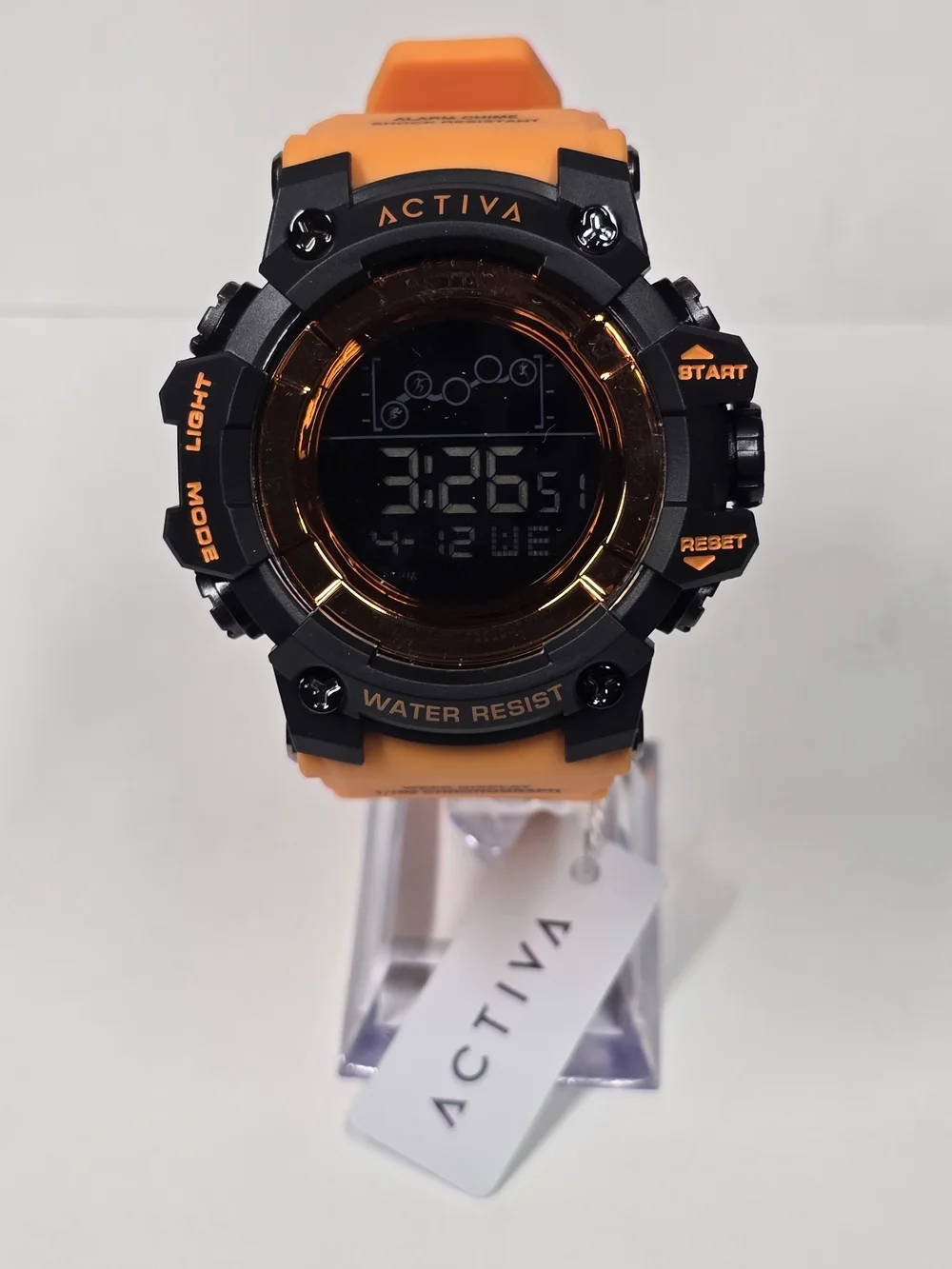 Activa Summit X Invicta Unisex Digital Watch - 50mm. Orange, Black (ACW8082-009)